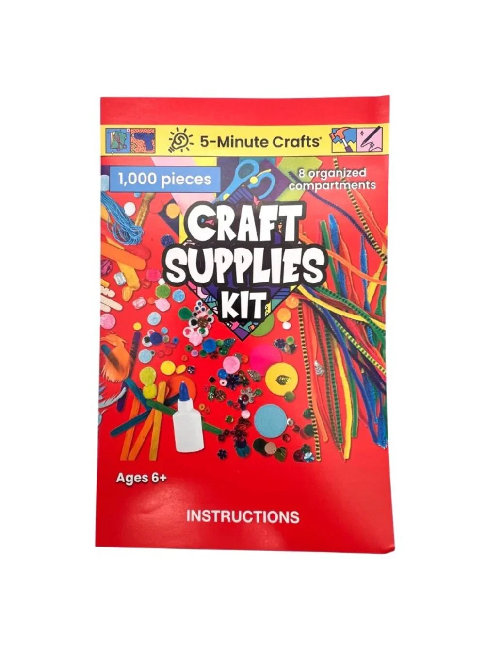 5-Minute Crafts1000-Piece Craft Supplies Kit 8 Organized Compartments Ages 6+ - Picture 7 of 15